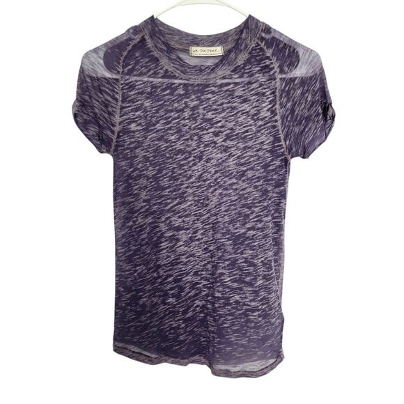 Free People We The Free Super Lightweight T Shirt XS Purple Minimalist Sheer - Picture 1 of 8